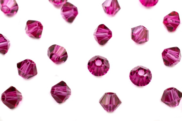 Бусина биконус Swarovski 5328 #502 3мм Fuchsia, 5328-3-502, 20шт Бусина биконус Swarovski 5328 #502 3мм Fuchsia, 5328-3-502, 20шт