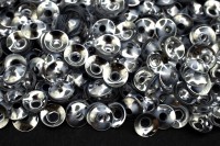 Пайетки объёмные 6мм, цвет серебро перламутр, пластик, 1022-156, 10 грамм