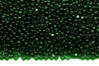 Бисер чешский PRECIOSA Граненый Шарлотта 11/0 50060 зеленый прозрачный, около 10 грамм