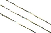 Цепочка для бижутерии звено овальное 2,5х2х0,5мм, цвет разноцветный перелив, хирургическая сталь, 27-329, 1м