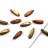Бусины Dagger beads 11х3мм, отверстие 0,8мм, цвет 23980/98572 Jet California Gold Rush матовый, 736-046, 10шт - Бусины Dagger beads 11х3мм, отверстие 0,8мм, цвет 23980/98572 Jet California Gold Rush матовый, 736-046, 10шт