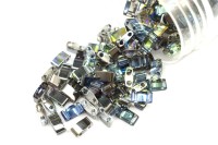 Бисер японский MIYUKI Half TILA #55024 Crystal Graphite Rainbow, радужный прозрачный, 5 грамм