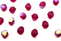 Бусины биконусы хрустальные 4мм, цвет FUCHSIA AB MATT, 746-119, 20шт