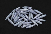 Бусины Thorn beads 5х16мм, цвет 03000/15464 белый мел/синий мрамор, 719-009, около 10г (около 32шт)