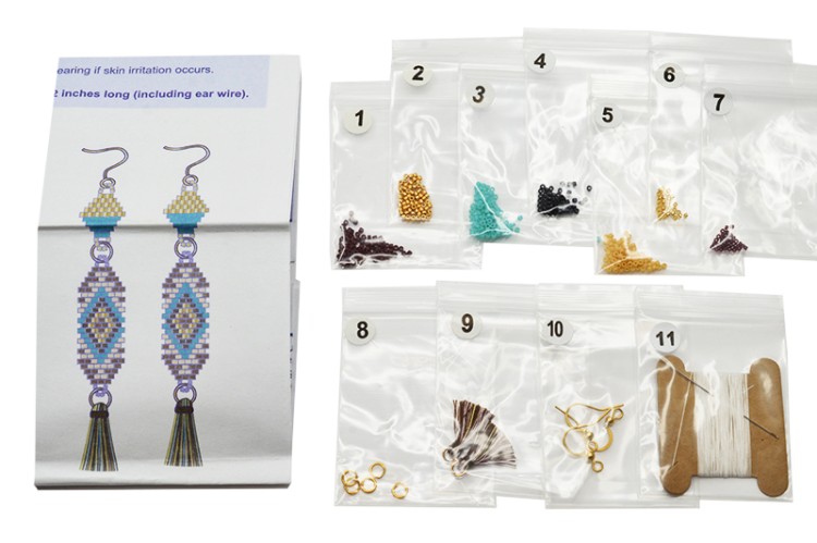 Набор для изготовления серег с кисточками Beadsmith, 59-091, 1шт Набор для изготовления серег с кисточками Beadsmith, 59-091, 1шт