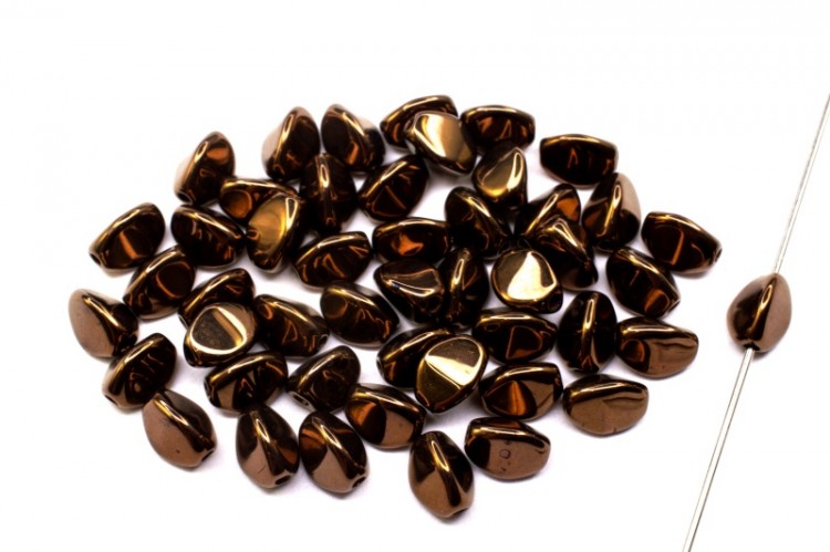 Бусины Pinch beads 5х3мм, отверстие 0,8мм, цвет 23980/14415 темная бронза, 755-090, 10г (около 117шт) Бусины Pinch beads 5х3мм, отверстие 0,8мм, цвет 23980/14415 темная бронза, 755-090, 10г (около 117шт)