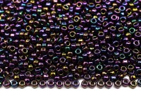 Бисер японский MIYUKI круглый 15/0 #0454 фиолетовый ирис, металлизированный, 10 грамм