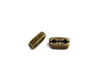 Вставка CYMBAL Vai для бисера 8/0 6х2х3мм, отверстие 0,8мм, цвет античная латунь, 11-235, 2шт
