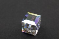 Бусина куб Swarovski 5601 #001 ABB 8мм Crystal Aurore Boreale B, 5601-8-001-241, 1шт