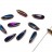 Бусины Dagger beads 11х3мм, отверстие 0,8мм, цвет 23980/29503 разноцветный перелив непрозрачный, 736-049, 10шт - Бусины Dagger beads 11х3мм, отверстие 0,8мм, цвет 23980/29503 разноцветный перелив непрозрачный, 736-049, 10шт