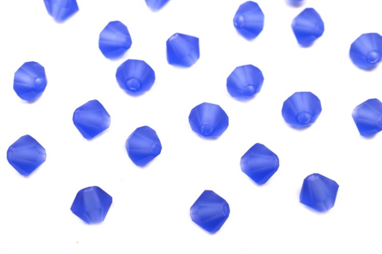 Бусины биконусы хрустальные 4мм, цвет SAPPHIRE MATT, 746-084, 20шт Бусины биконусы хрустальные 4мм, цвет SAPPHIRE MATT, 746-084, 20шт