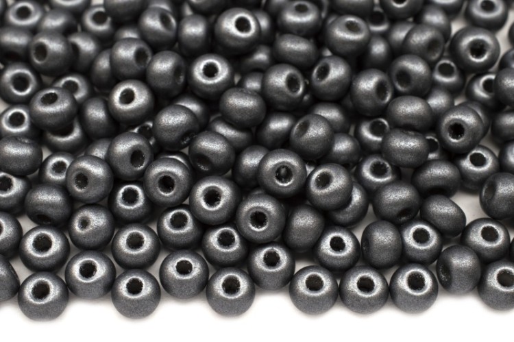 Бисер чешский PRECIOSA круглый 6/0 22022 серый, PermaLux, 50г Бисер чешский PRECIOSA круглый 6/0 22022 серый, PermaLux, 50г