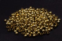 Бусины акриловые круглые 3мм, отверстие 1мм, цвет золотой, 527-036, 10г (около 600шт)