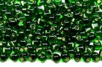 Бисер MIYUKI Drops 3,4мм #0016 зеленый, серебряная линия внутри, 10 грамм
