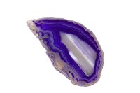 Срез Агата природного, оттенок фиолетовый, 86х49х6мм, отверстие 2мм, 37-188, 1шт