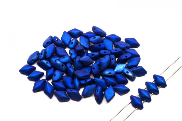 Бусины GemDuo 8х5мм, отверстие 0,8мм, цвет 23980/24303 королевский синий металлик матовый, 709-074, 10г (около 64шт) Бусины GemDuo 8х5мм, отверстие 0,8мм, цвет 23980/24303 королевский синий металлик матовый, 709-074, 10г (около 64шт)