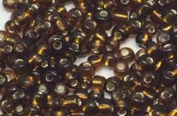 Бисер китайский круглый размер 8/0, цвет 0053 коричневый, серебряная линия внутри, 450г