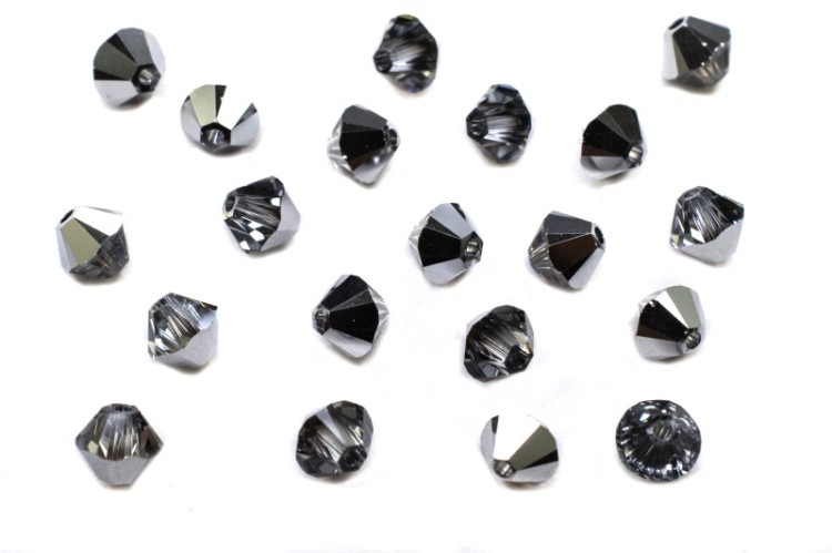 Бусина биконус Swarovski 5328 #001 LTCH 4мм Light Chrome, 5328-4-001-859, 20шт Бусина биконус Swarovski 5328 #001 LTCH 4мм Light Chrome, 5328-4-001-859, 20шт