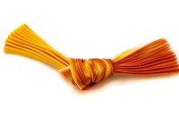 Лента шелковая Шибори, ширина 12см, цвет №101 оранжевый/желтый, 20см