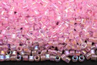 Бисер японский MIYUKI Delica цилиндр 10/0 DBM-0055 радужный нежно-розовый, окрашенный изнутри, 5 грамм
