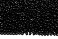 Бисер японский MIYUKI круглый 11/0 #0401SF черный, полуматовый непрозрачный, 10 грамм