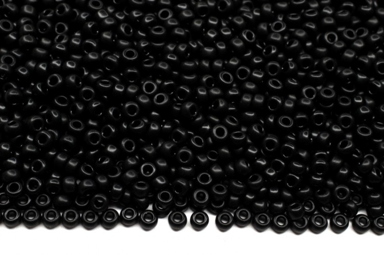 Бисер японский MIYUKI круглый 11/0 #0401SF черный, полуматовый непрозрачный, 10 грамм Бисер японский MIYUKI круглый 11/0 #0401SF черный, полуматовый непрозрачный, 10 грамм