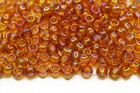 Бисер японский TOHO круглый 6/0 #0162C топаз, радужный прозрачный, 10 грамм