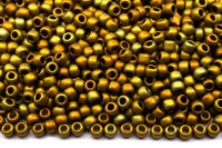 Бисер японский TOHO круглый 11/0 #0513F карнавал матовый, металлизированный золотом, 10 грамм