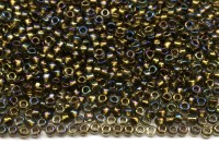 Бисер японский TOHO круглый 15/0 #0271 золото/черный бриллиант, окрашенный изнутри, 10 грамм