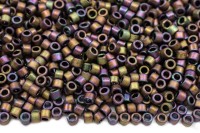 Бисер японский MIYUKI Delica цилиндр 11/0 DB-1056 розовый/золотой ирис, матовый металлизированный, 5 грамм
