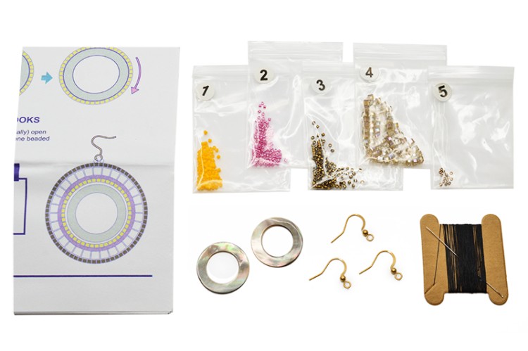Набор для изготовления серег "Круг" Beadsmith, 59-094, 1шт Набор для изготовления серег "Круг" Beadsmith, 59-094, 1шт