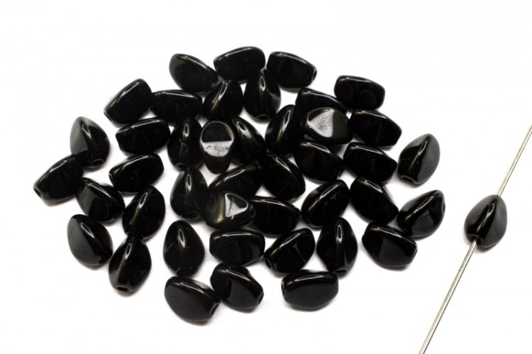 Бусины Pinch beads 5х3мм, отверстие 0,8мм, цвет 23980 черный непрозрачный, 755-088, 10г (около 117шт) Бусины Pinch beads 5х3мм, отверстие 0,8мм, цвет 23980 черный непрозрачный, 755-088, 10г (около 117шт)