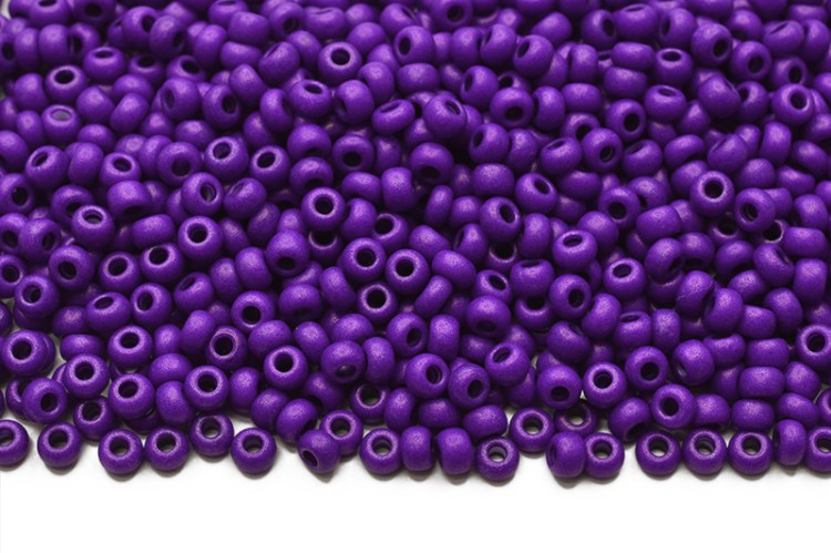 Бисер чешский PRECIOSA круглый 8/0 16А28М матовый фиолетовый непрозрачный, 50г Бисер чешский PRECIOSA круглый 8/0 16А28М матовый фиолетовый непрозрачный, 50г
