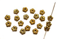 Бусина Flower 5мм, отверстие 1мм, цвет 00030/26480 Amber Full, Etched, 733-084, 20шт