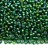 Бисер японский MIYUKI круглый 11/0 #1016 зеленый, радужный, серебряная линия внутри, 10 грамм - Бисер японский MIYUKI круглый 11/0 #1016 зеленый, радужный, серебряная линия внутри, 10 грамм