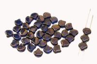 Бусины GINKO 7,5х7,5мм, отверстие 0,8мм, цвет 60020/14496 голубой, бронзовое сияние, 710-089, 10г (около 40шт)