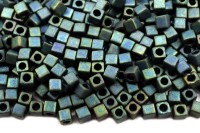 Бисер японский Miyuki Cube кубический 1,8мм #2064 бирюзовый, матовый металлизированный ирис, 10 грамм