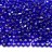 Бисер чешский PRECIOSA круглый 10/0 37050 синий, серебряная линия внутри, квадратное отверстие, 5 грамм - Бисер чешский PRECIOSA круглый 10/0 37050 синий, серебряная линия внутри, квадратное отверстие, 5 грамм