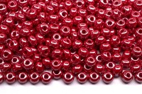 Бисер чешский PRECIOSA круглый 6/0 98190 красный непрозрачный блестящий, 50г