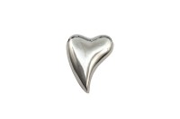 Подвеска Сердце 20,5х16х4,5мм, отверстие 1,5мм, латунь, платина, 22-557, 1шт