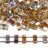 Бисер японский MIYUKI Half TILA #55019 Crystal Brown Rainbow, радужный прозрачный, 5 грамм - Бисер японский MIYUKI Half TILA #55019 Crystal Brown Rainbow, радужный прозрачный, 5 грамм
