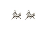 Подвеска Лошадь 16,5х13,5х2мм, отверстие 2мм, цвет античное серебро, сплав металлов, 22-256, 2шт