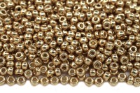 Бисер японский MIYUKI круглый 11/0 #4204-2TB шампань, Duracoat гальванизированный, 1 туба (около 8 грамм)