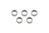 Бусина разделительная 6х2мм, отверстие 4мм, цвет серебро, хирургическая сталь, 24-202, 5шт