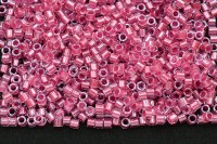 Бисер японский MIYUKI Delica цилиндр 10/0 DBM-0902 хрусталь/роза, сверкающий/окрашенный изнутри, 5 грамм
