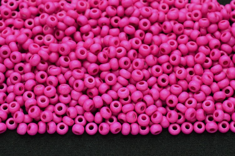 Бисер чешский PRECIOSA круглый 8/0 16А26М матовый розовый непрозрачный, 50г Бисер чешский PRECIOSA круглый 8/0 16А26М матовый розовый непрозрачный, 50г