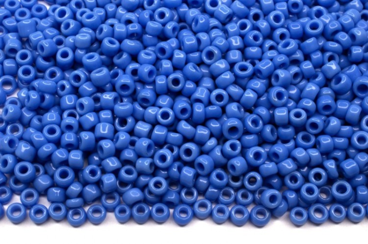 Бисер китайский круглый размер 12/0, цвет 0043В синий непрозрачный, 450г Бисер китайский круглый размер 12/0, цвет 0043В синий непрозрачный, 450г