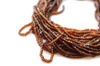 Бисер чешский PRECIOSA Богемский граненый, рубка 11/0 10110 коричневый прозрачный, около 10 грамм