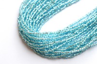Бисер чешский PRECIOSA Богемский граненый, рубка 11/0 67000 светло-голубой серебряная линия внутри, около 10 грамм
