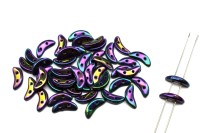 Бусины Crescent beads 10х3мм, цвет 0310-21495JT Iris Purple, 708-019, 5г (около 40 шт)